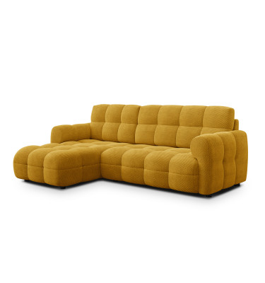 Ecksofa 3-Sitzer links MELLOW, safran