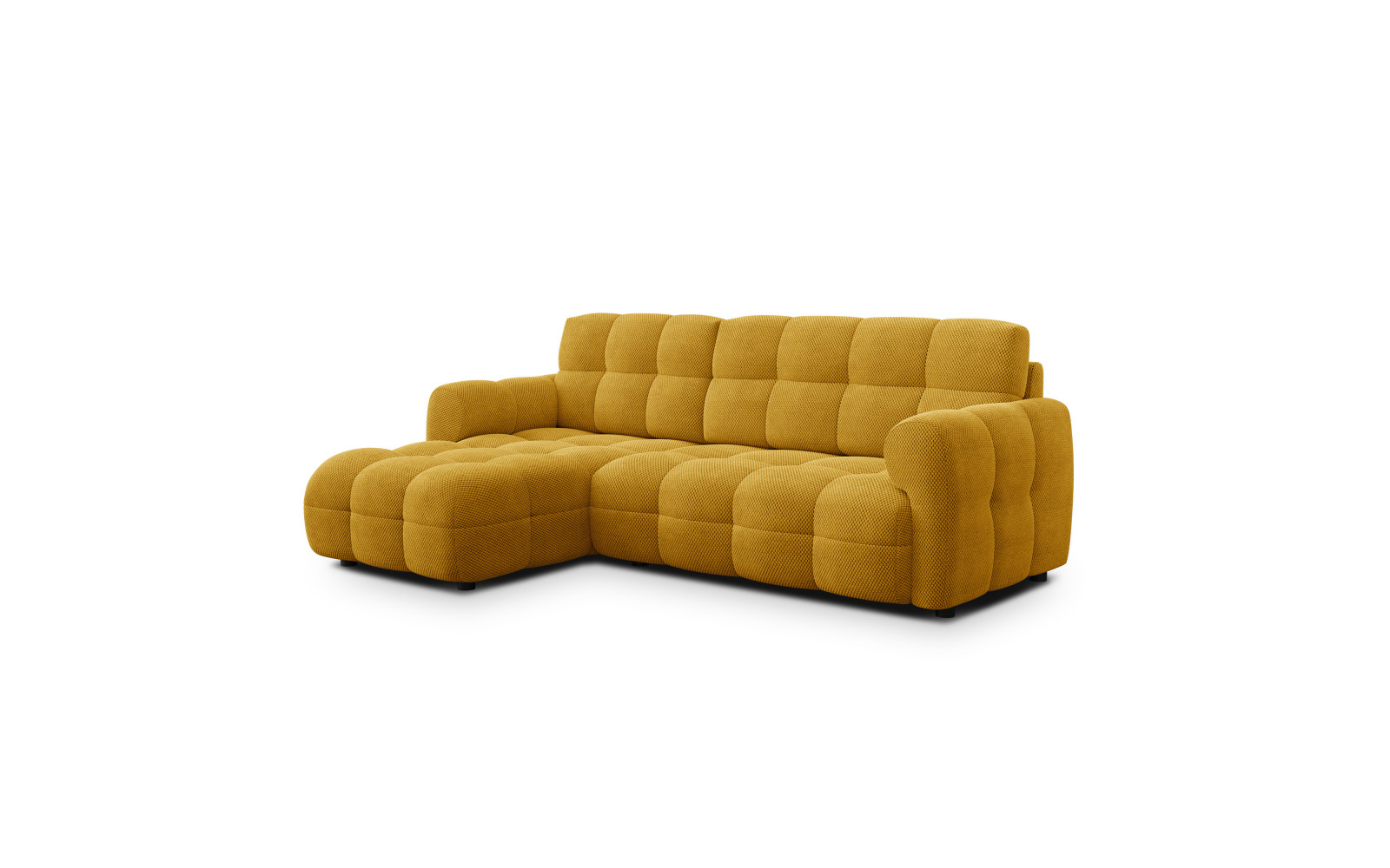 Ecksofa 3-Sitzer links MELLOW, safran