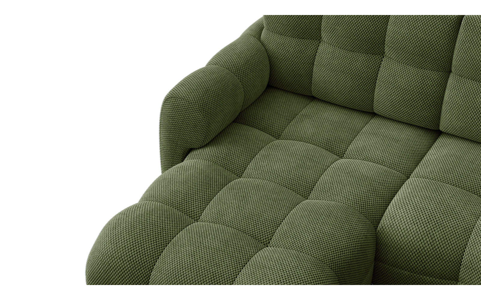 Ecksofa 3-Sitzer links MELLOW, olive