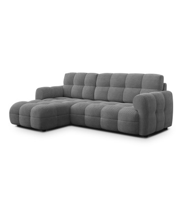 Ecksofa 3-Sitzer links MELLOW, grau