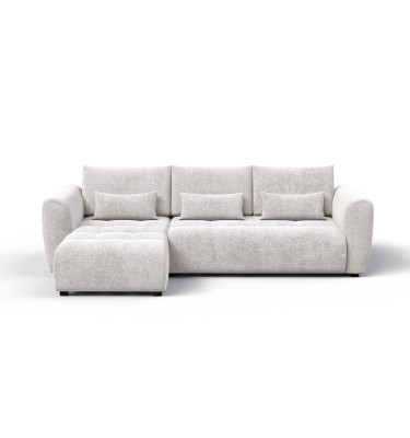 Ecksofa 4-Sitzer links SORENO, ecru