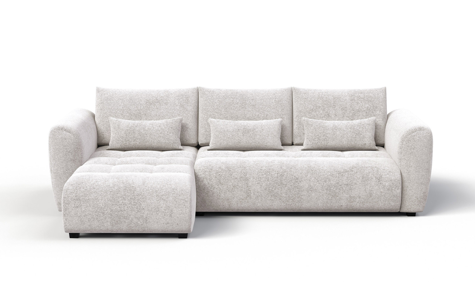 Ecksofa 4-Sitzer links SORENO, ecru