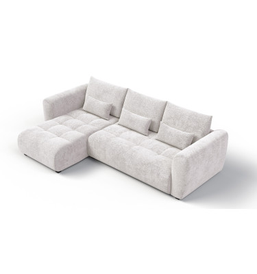 Ecksofa 4-Sitzer links SORENO, ecru