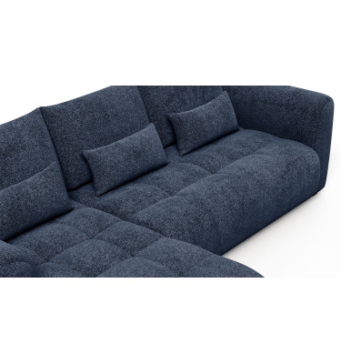 Ecksofa 4-Sitzer links SORENO, dunkelblau