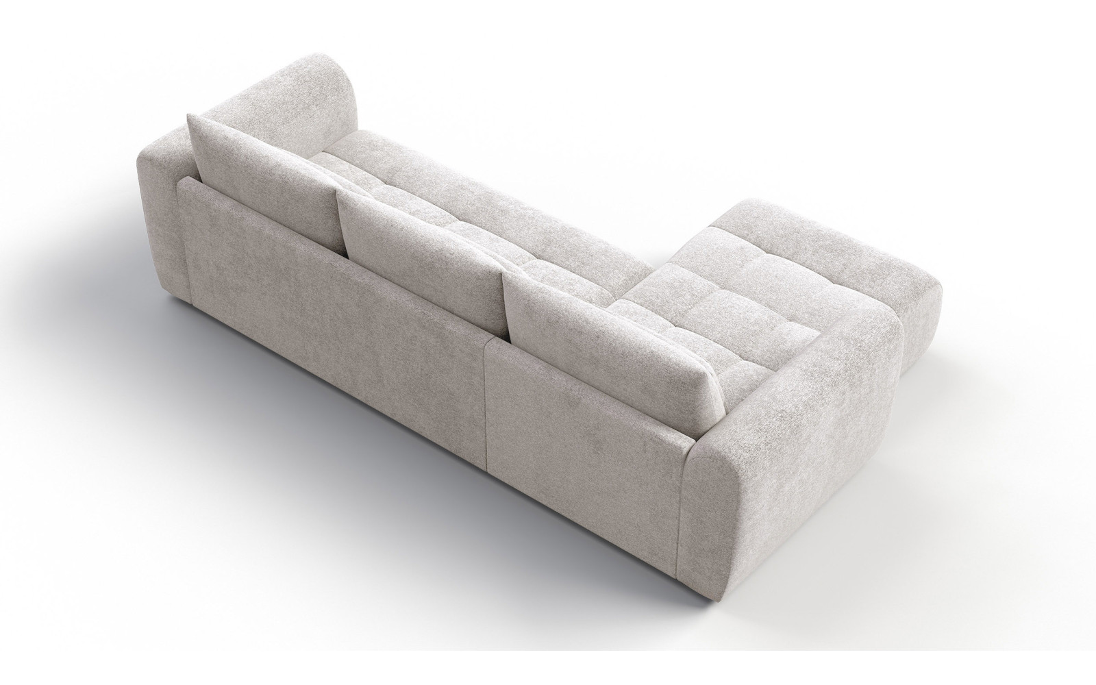 Ecksofa 4-Sitzer links SORENO, ecru