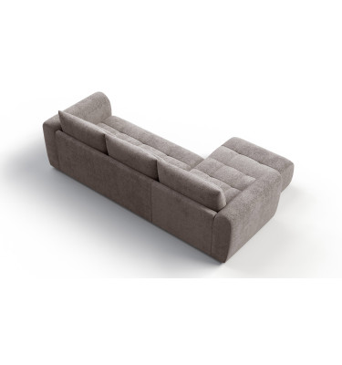 Ecksofa 4-Sitzer links SORENO, dunkelbeige