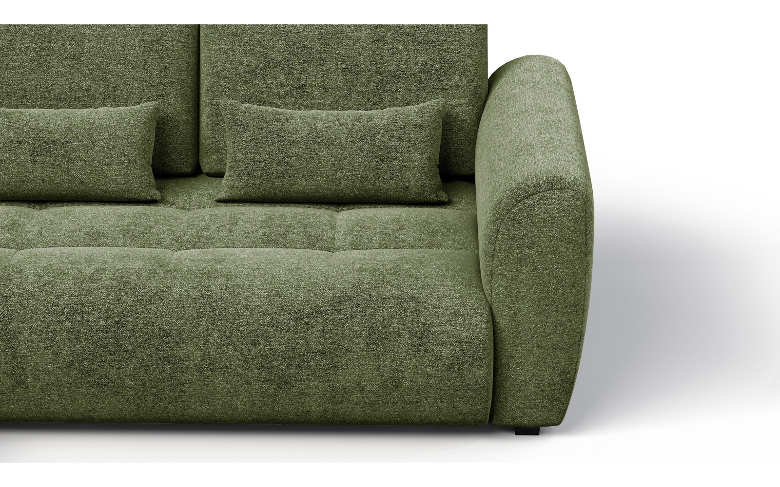 Ecksofa 4-Sitzer links SORENO, dunkelgrün