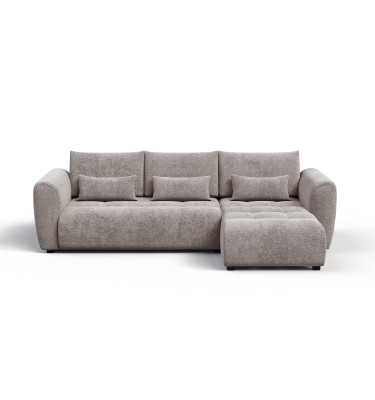 Ecksofa 4-Sitzer rechts SORENO, dunkelbeige