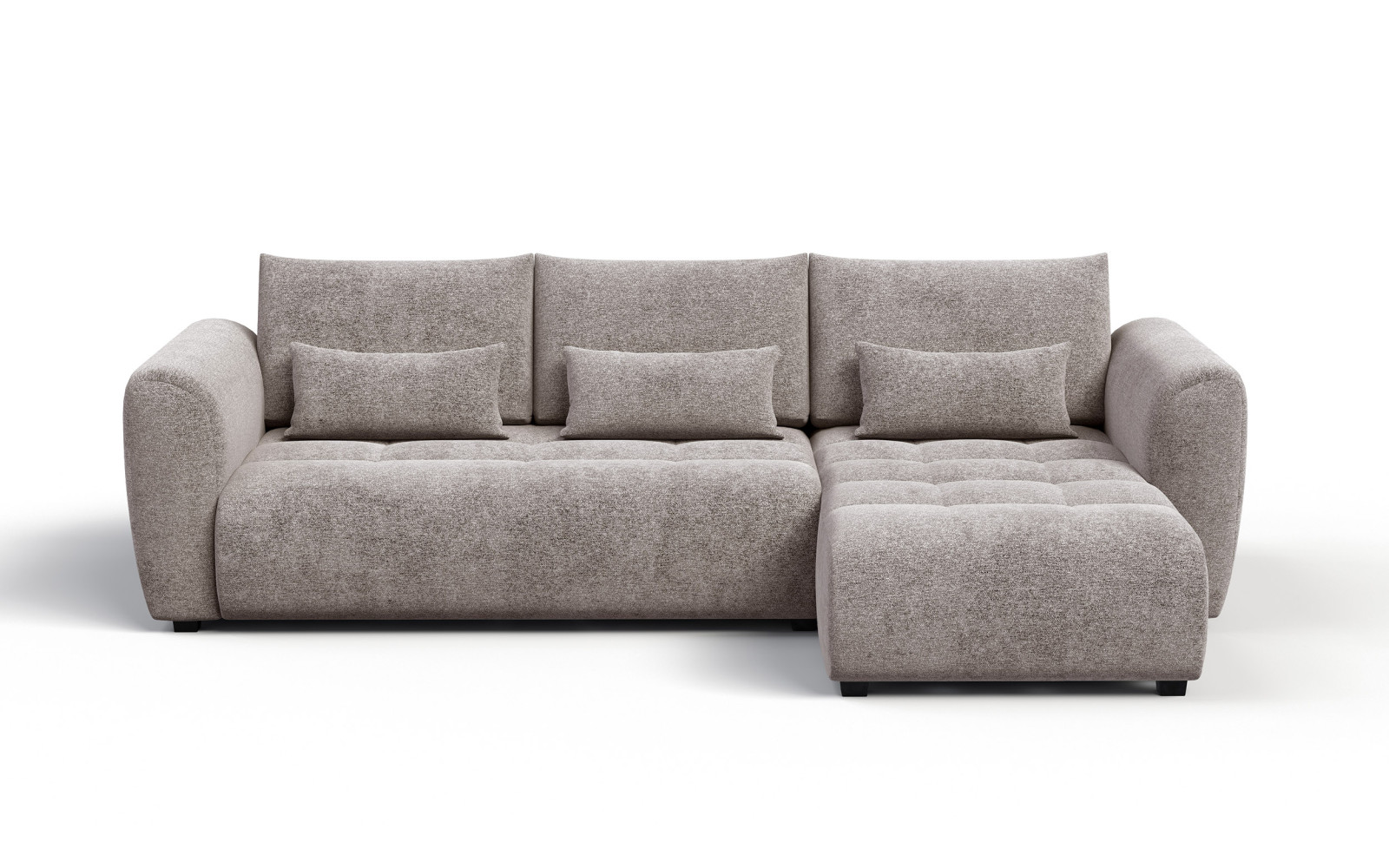 Ecksofa 4-Sitzer rechts SORENO, dunkelbeige