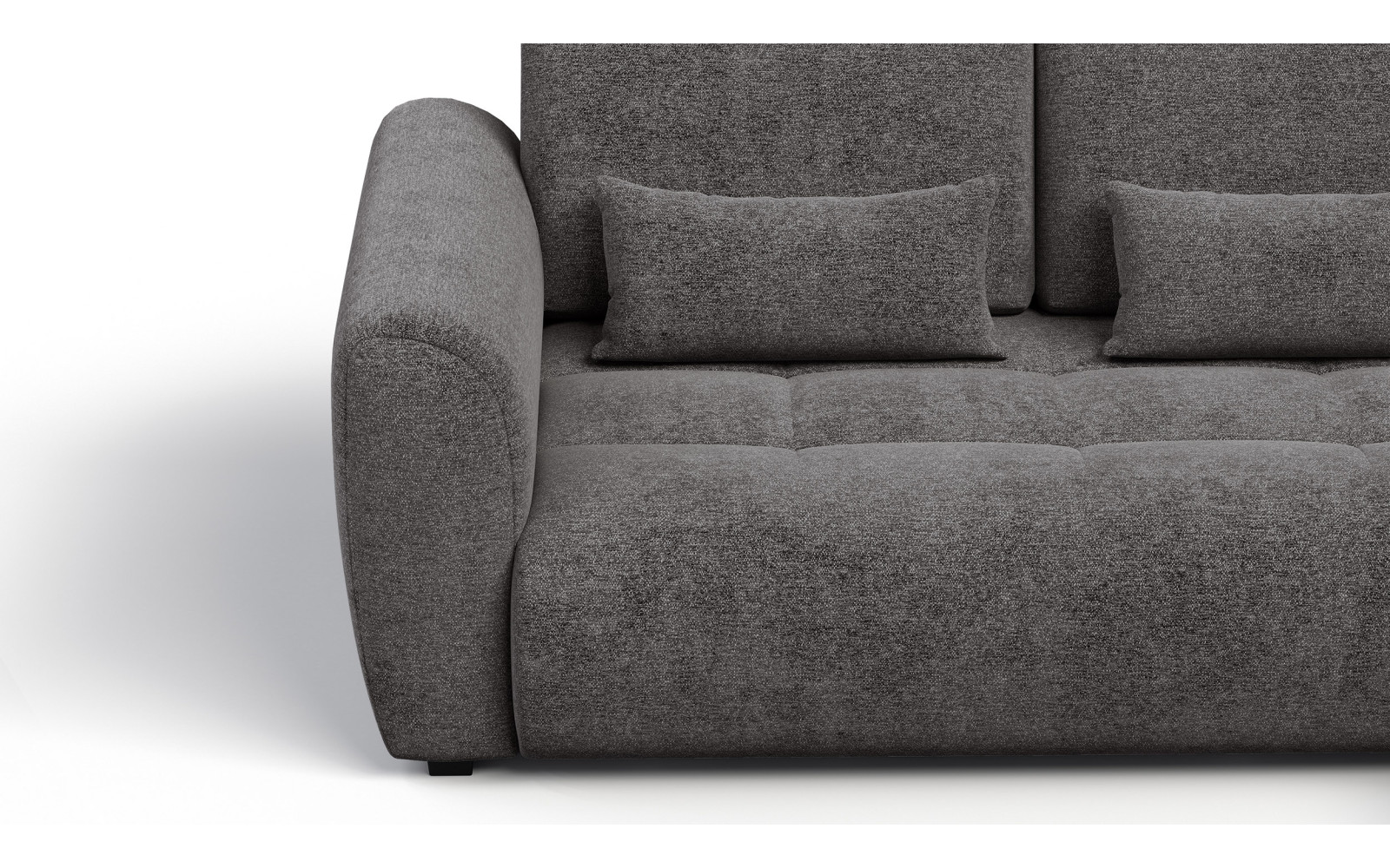 Ecksofa 4-Sitzer rechts SORENO, dunkelgrau