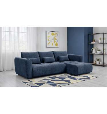 Ecksofa 4-Sitzer rechts SORENO, dunkelblau