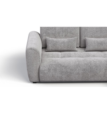 Ecksofa 4-Sitzer rechts SORENO, platingrau