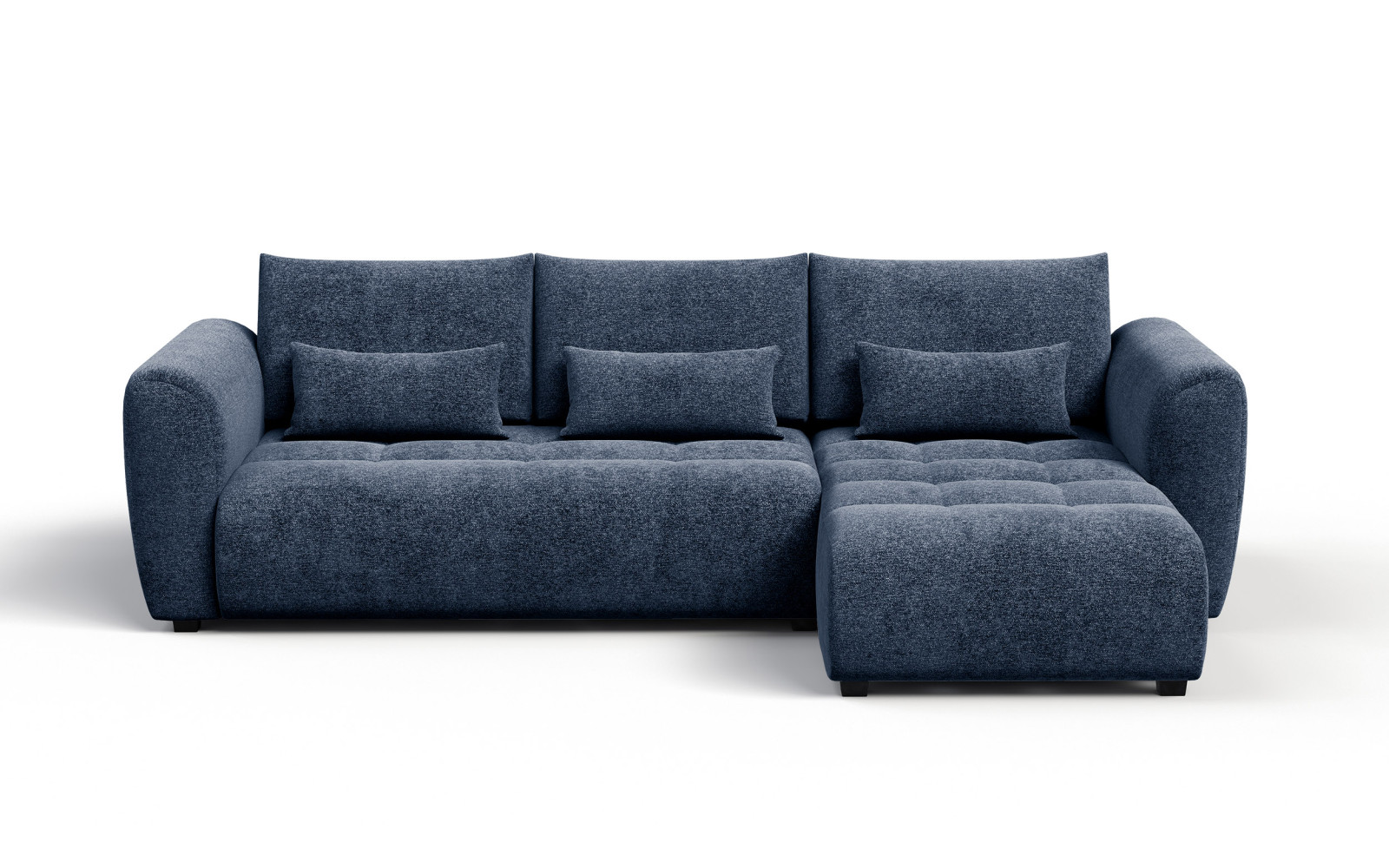 Ecksofa 4-Sitzer rechts SORENO, dunkelblau