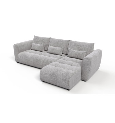 Ecksofa 4-Sitzer rechts SORENO, platingrau