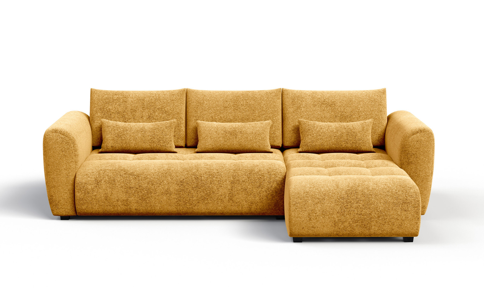 Ecksofa 4-Sitzer rechts SORENO, gelb