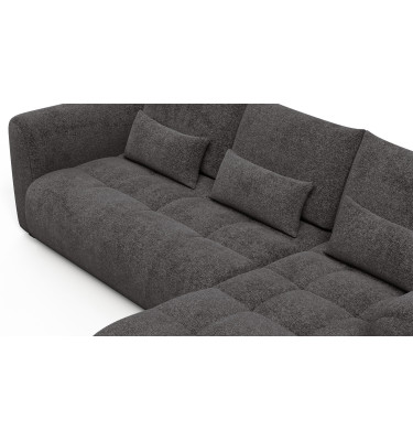 Ecksofa 4-Sitzer rechts SORENO, dunkelgrau