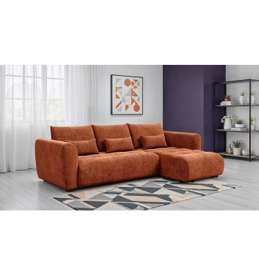 Ecksofa 4-Sitzer rechts SORENO, orange
