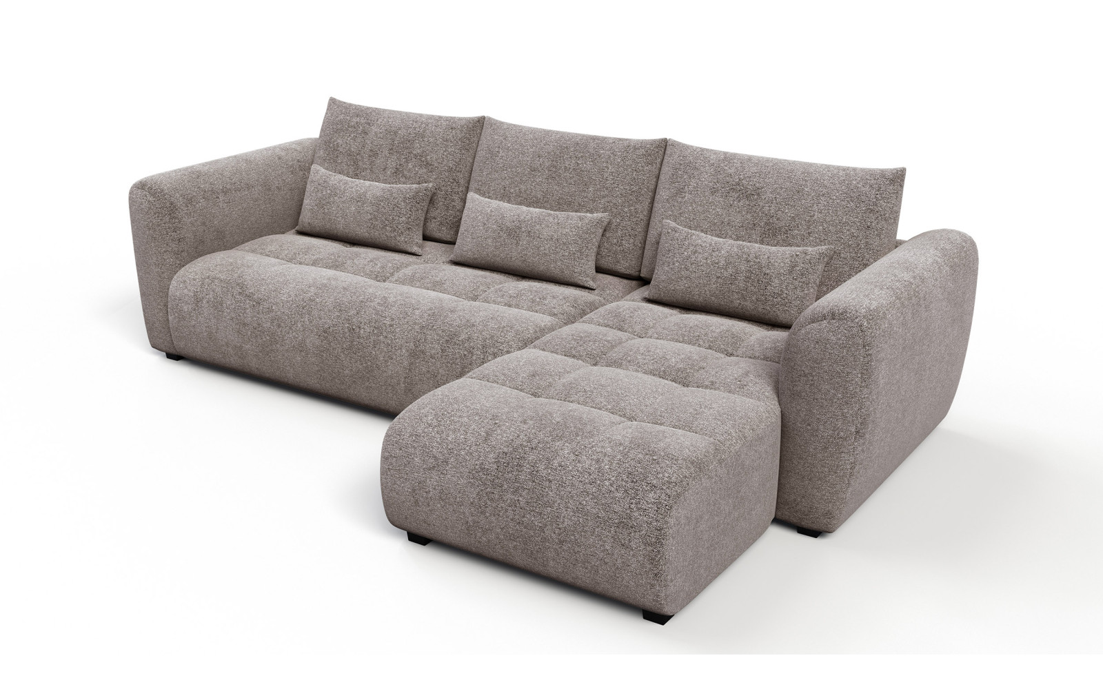 Ecksofa 4-Sitzer rechts SORENO, dunkelbeige
