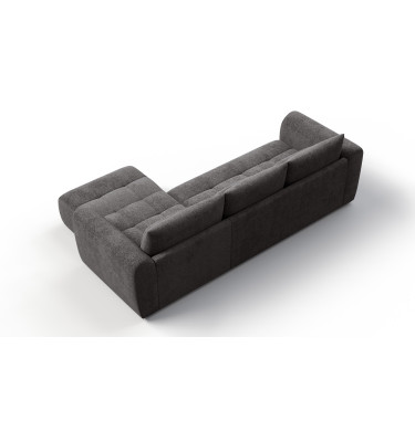 Ecksofa 4-Sitzer rechts SORENO, dunkelgrau