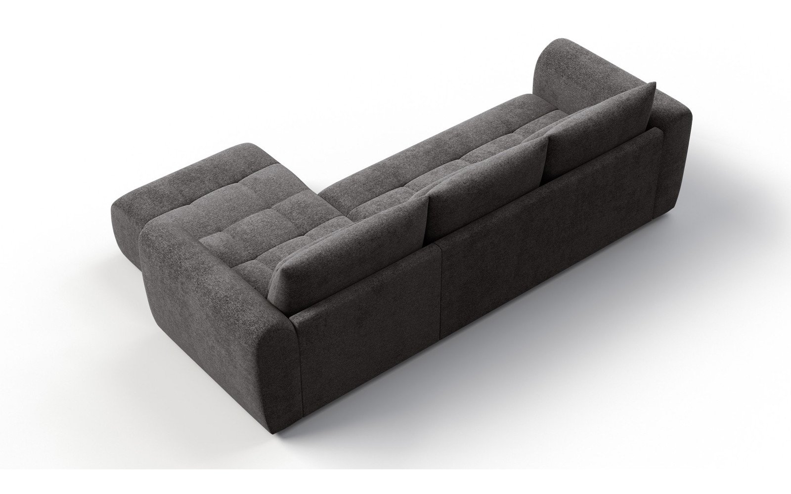 Ecksofa 4-Sitzer rechts SORENO, dunkelgrau