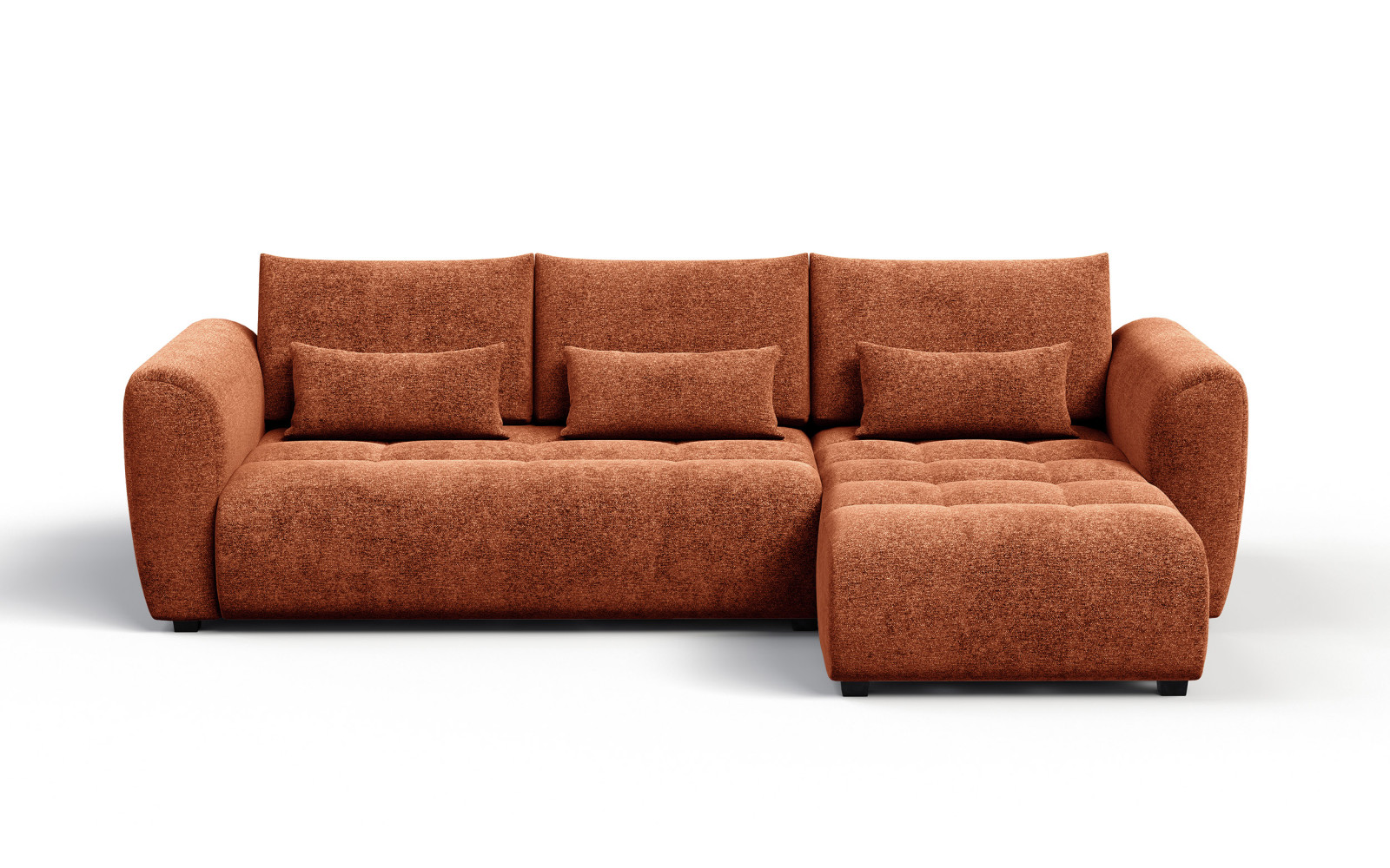 Ecksofa 4-Sitzer rechts SORENO, orange