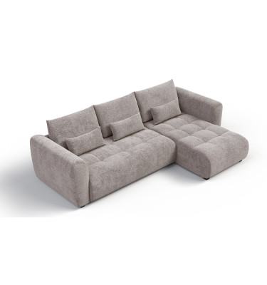 Ecksofa 4-Sitzer rechts SORENO, dunkelbeige