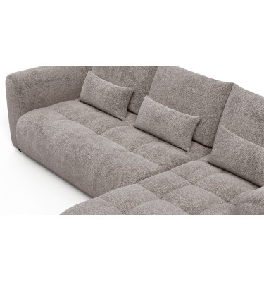 Ecksofa 4-Sitzer rechts SORENO, dunkelbeige