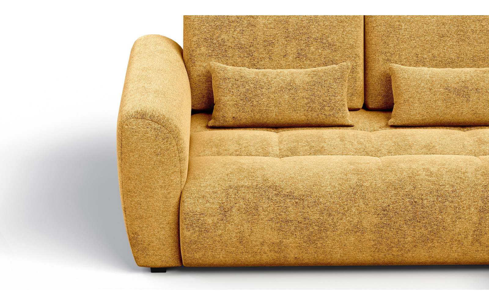 Ecksofa 4-Sitzer rechts SORENO, gelb