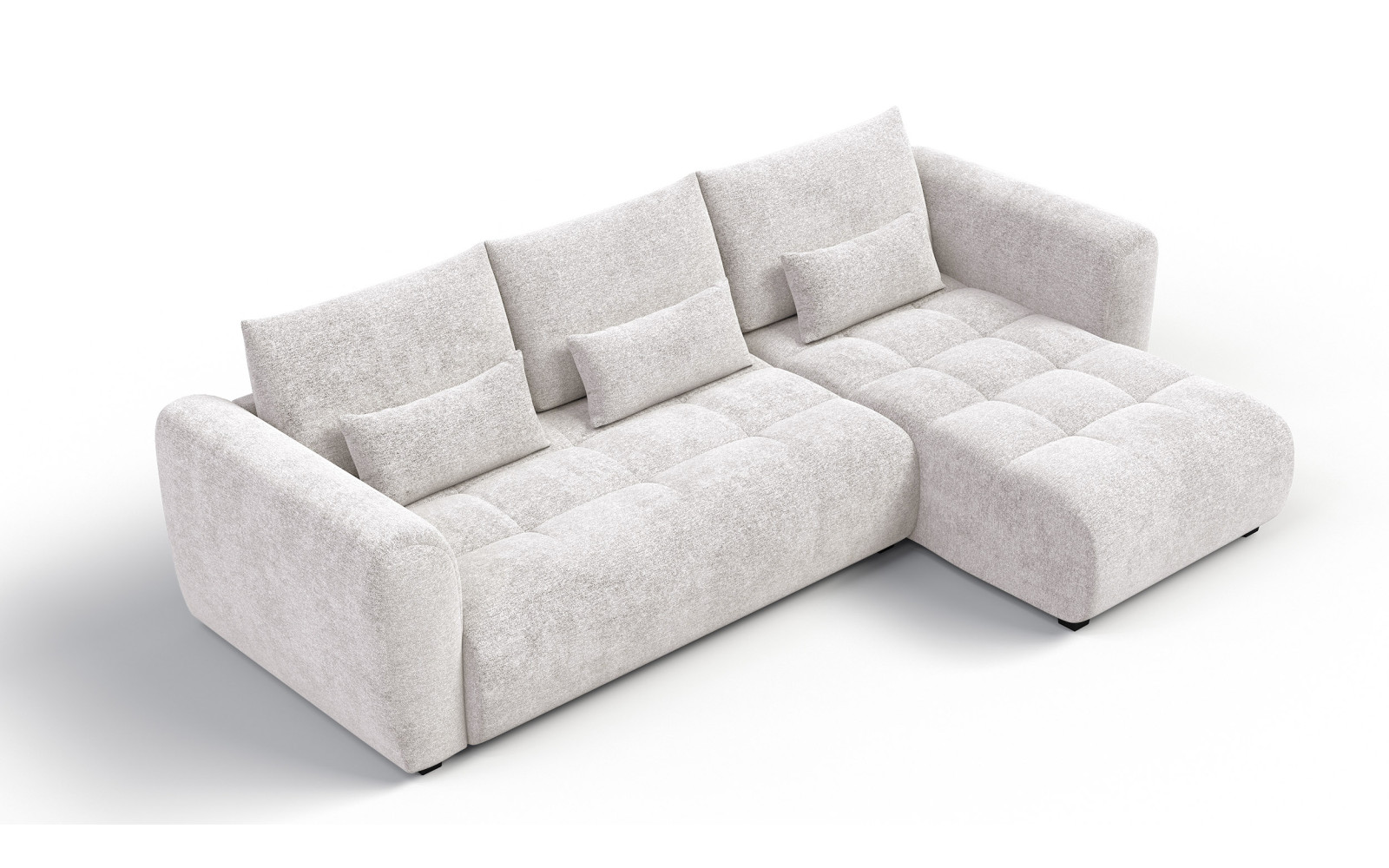 Ecksofa 4-Sitzer rechts SORENO, ecru