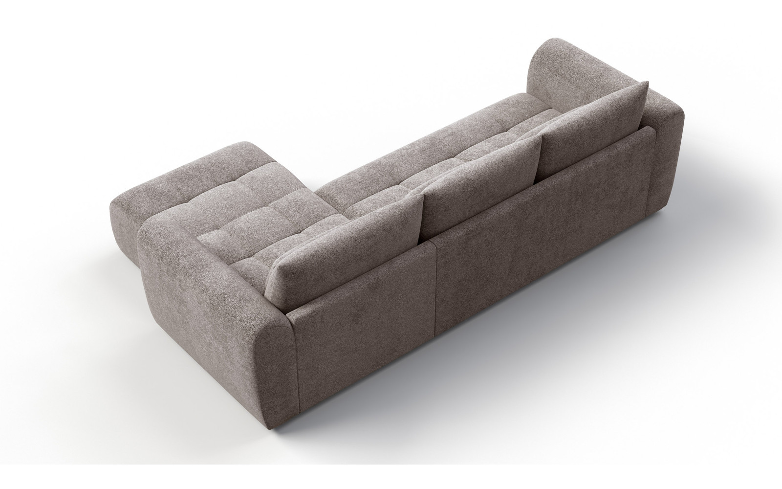 Ecksofa 4-Sitzer rechts SORENO, dunkelbeige