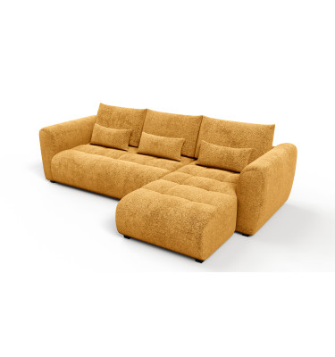 Ecksofa 4-Sitzer rechts SORENO, gelb
