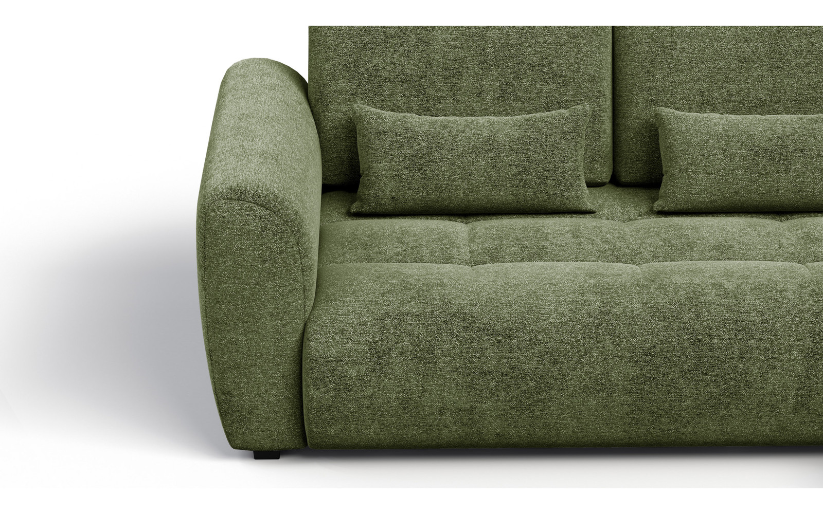 Ecksofa 4-Sitzer rechts SORENO, dunkelgrün