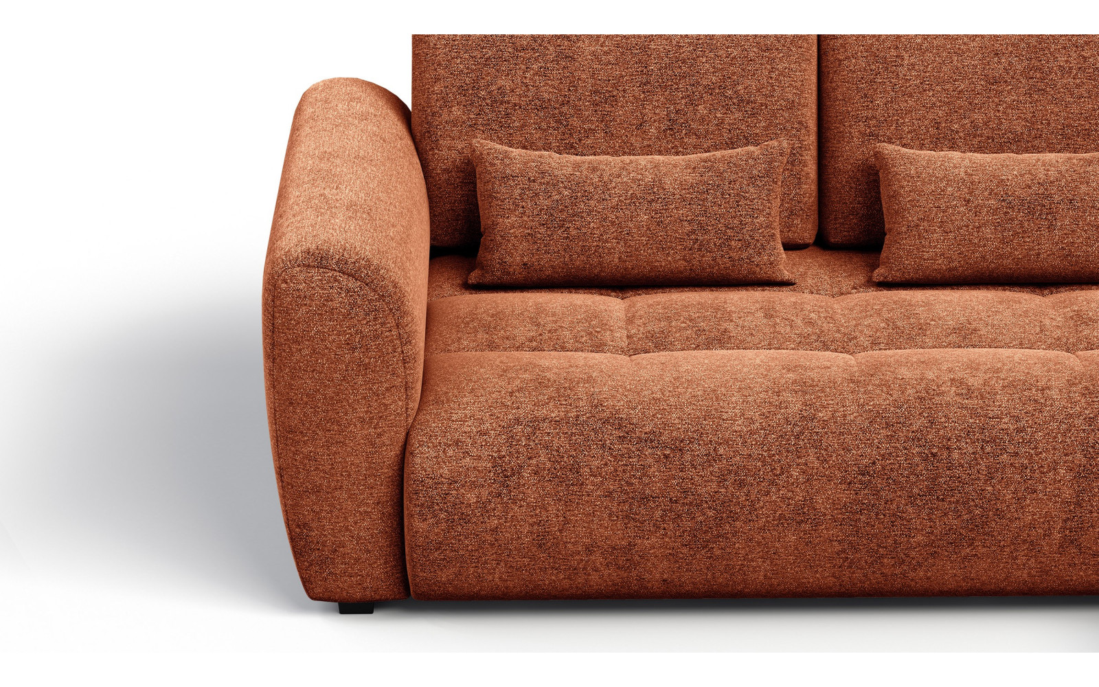 Ecksofa 4-Sitzer rechts SORENO, orange