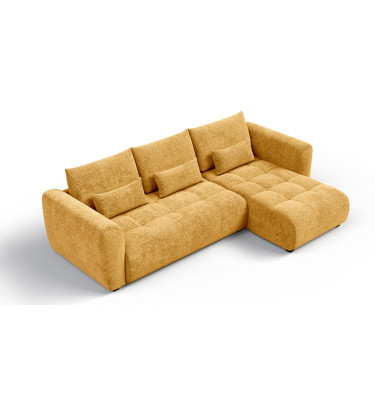 Ecksofa 4-Sitzer rechts SORENO, gelb