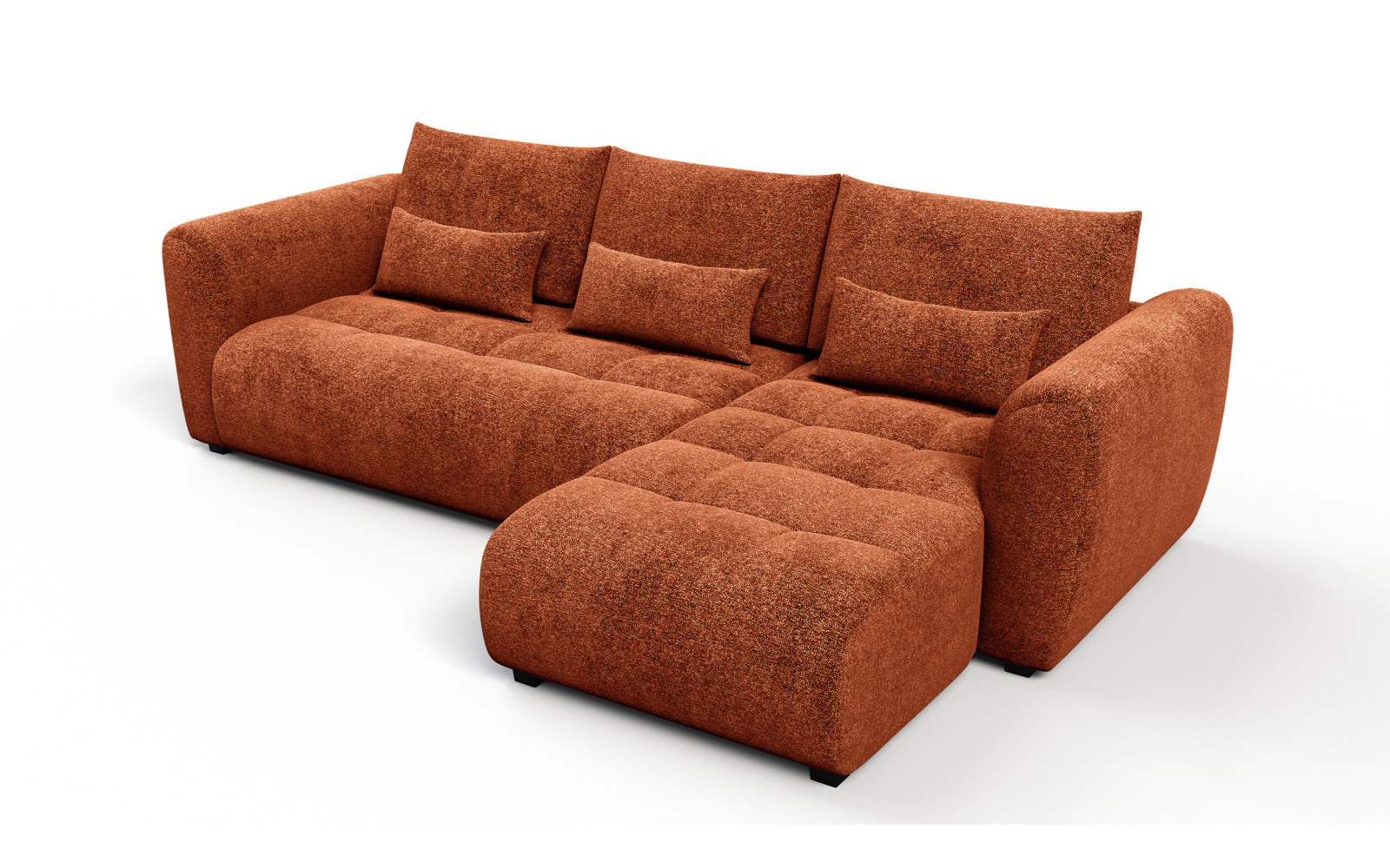 Ecksofa 4-Sitzer rechts SORENO, orange