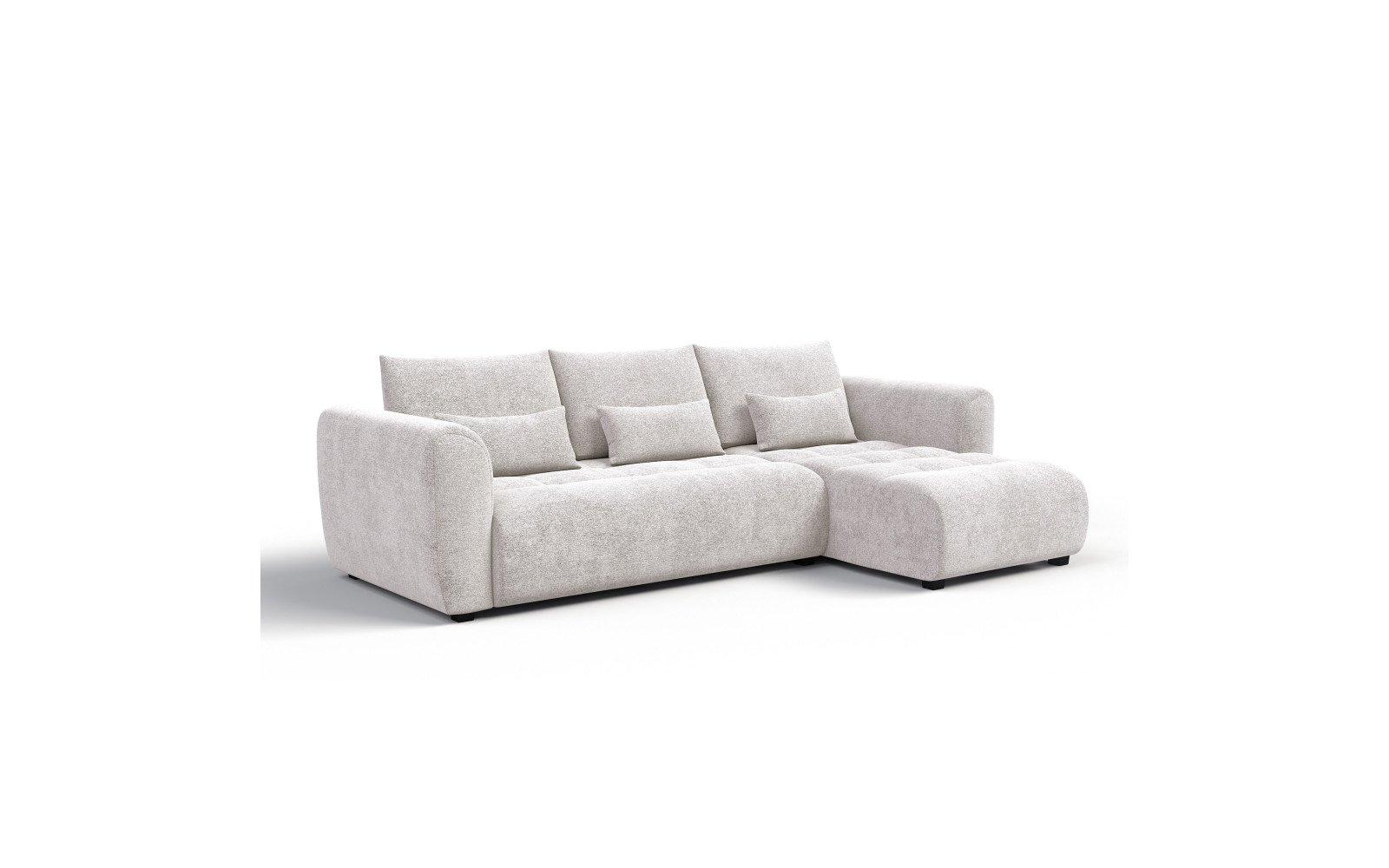 Ecksofa 4-Sitzer rechts SORENO, ecru