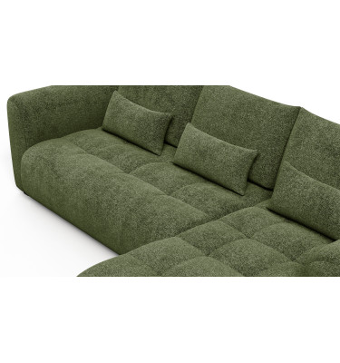 Ecksofa 4-Sitzer rechts SORENO, dunkelgrün