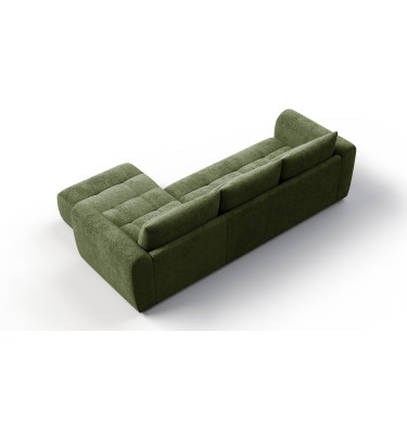 Ecksofa 4-Sitzer rechts SORENO, dunkelgrün