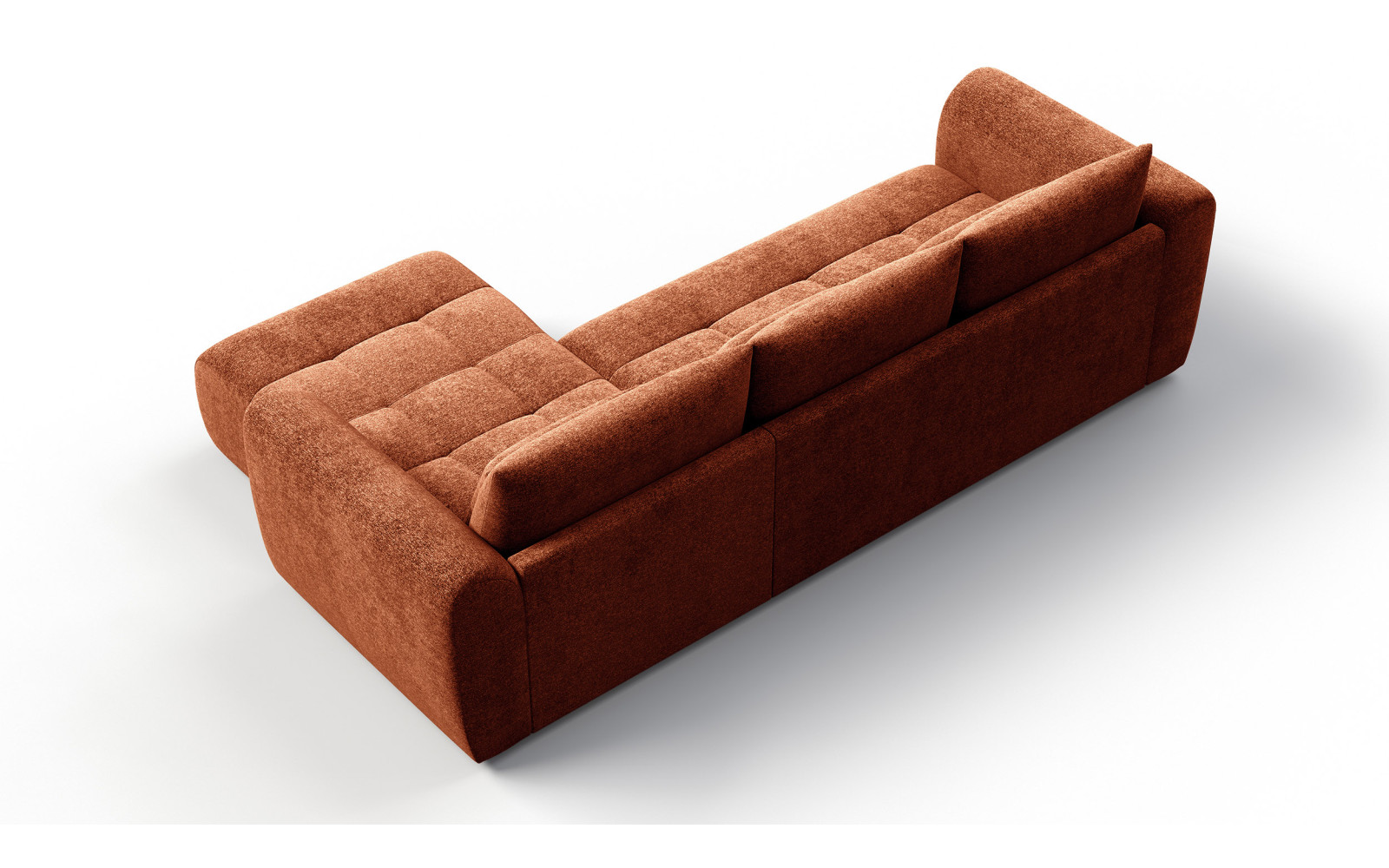 Ecksofa 4-Sitzer rechts SORENO, orange