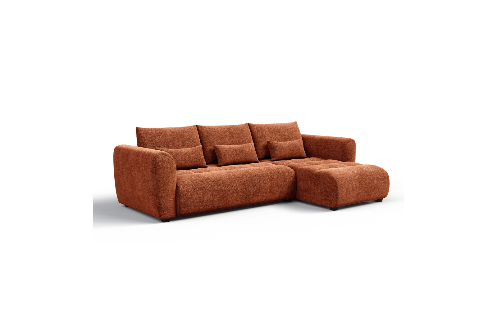 Ecksofa 4-Sitzer rechts SORENO, orange