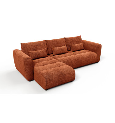 Ecksofa 4-Sitzer links SORENO, orange