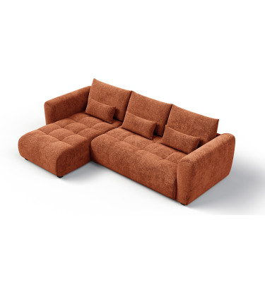 Ecksofa 4-Sitzer links SORENO, orange