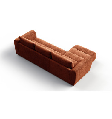 Ecksofa 4-Sitzer links SORENO, orange