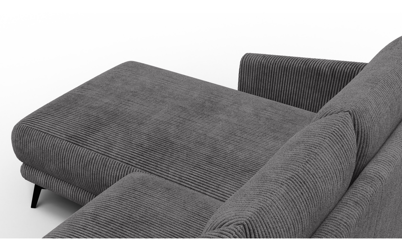 Ecksofa 3-Sitzer links VILT, dunkelgrau