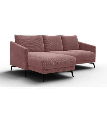 Ecksofa 3-Sitzer links VILT, altrosa