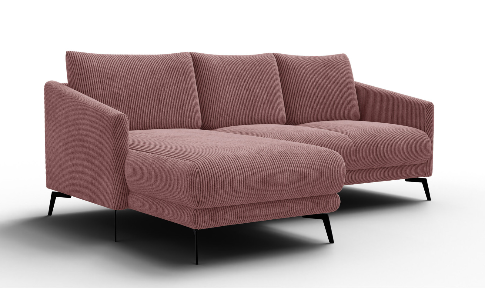 Ecksofa 3-Sitzer links VILT, altrosa