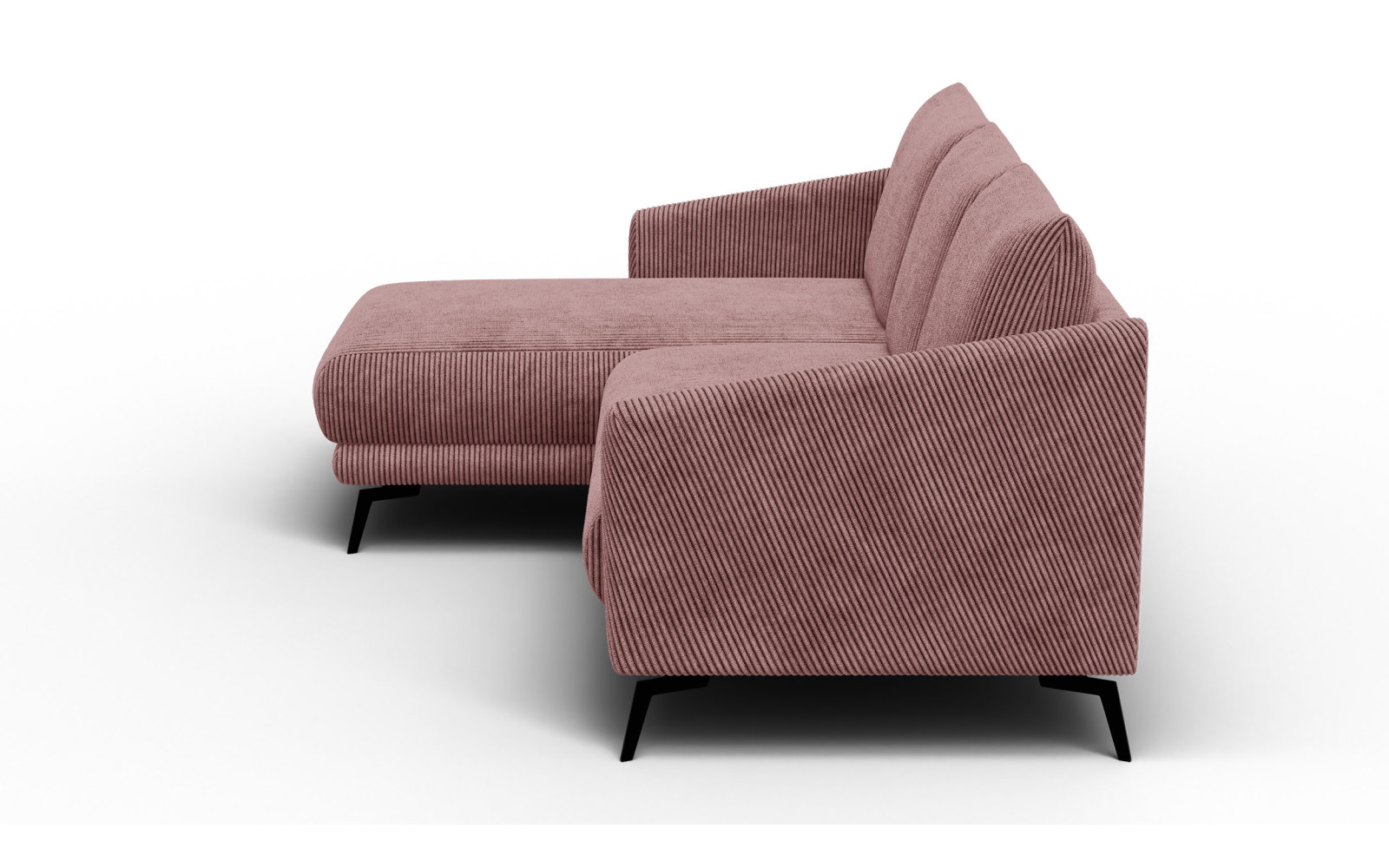 Ecksofa 3-Sitzer links VILT, altrosa