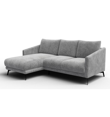 Ecksofa 3-Sitzer links VILT, hellgrau