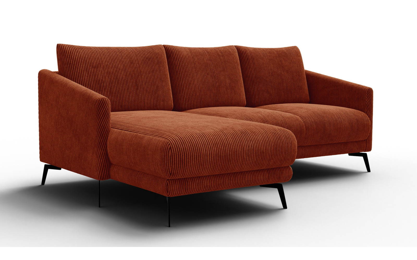 Ecksofa 3-Sitzer links VILT, orange