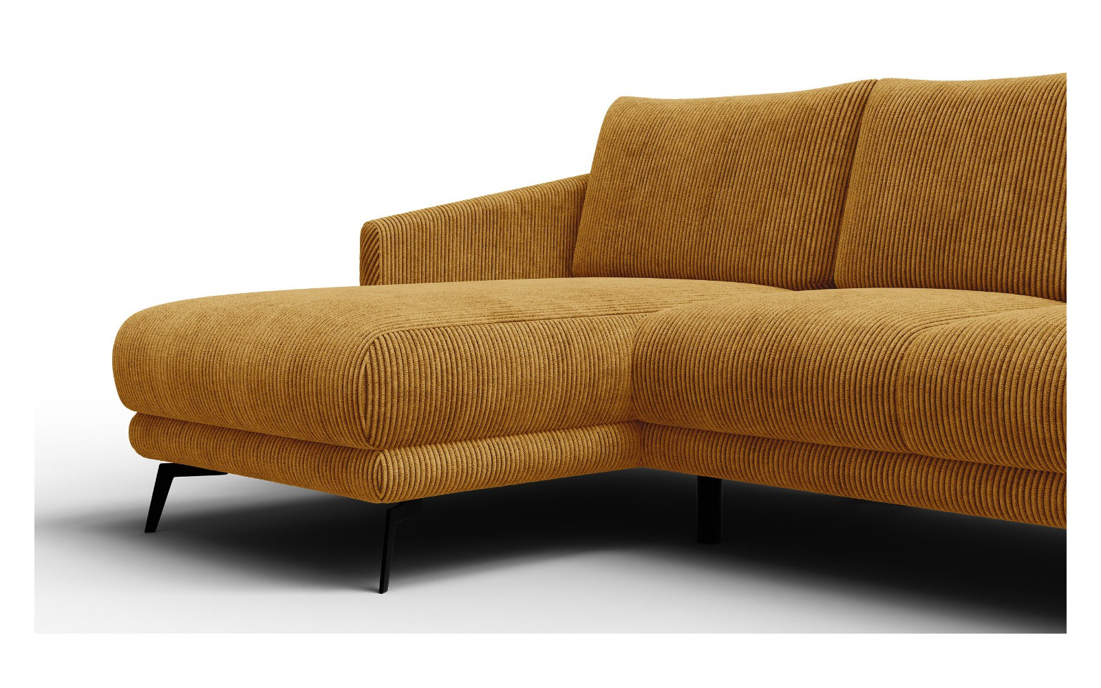 Ecksofa 3-Sitzer links VILT, safran